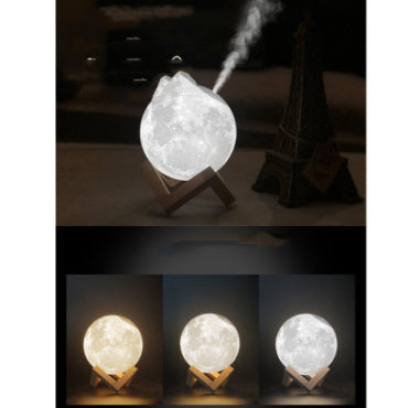 Lunar Humidifier Night Light Bedroom Household Aromatherapy Moisturizing Spray Dormitory Bedside Mute Creative Gift